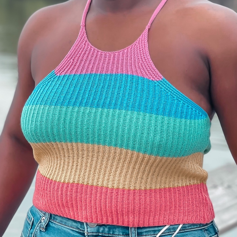 Multi-color Knit Top